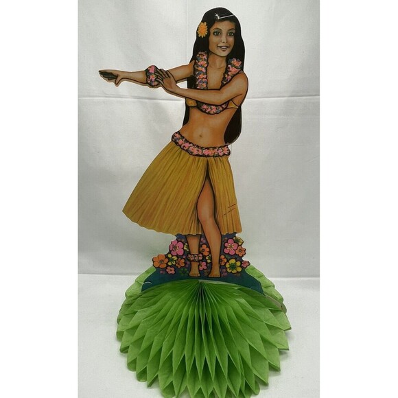 Vintage 1979 BEISTLE Hawaii Aloha Hula Girl Ukulele Die Cut Wall Hangings 14” - Picture 10 of 16